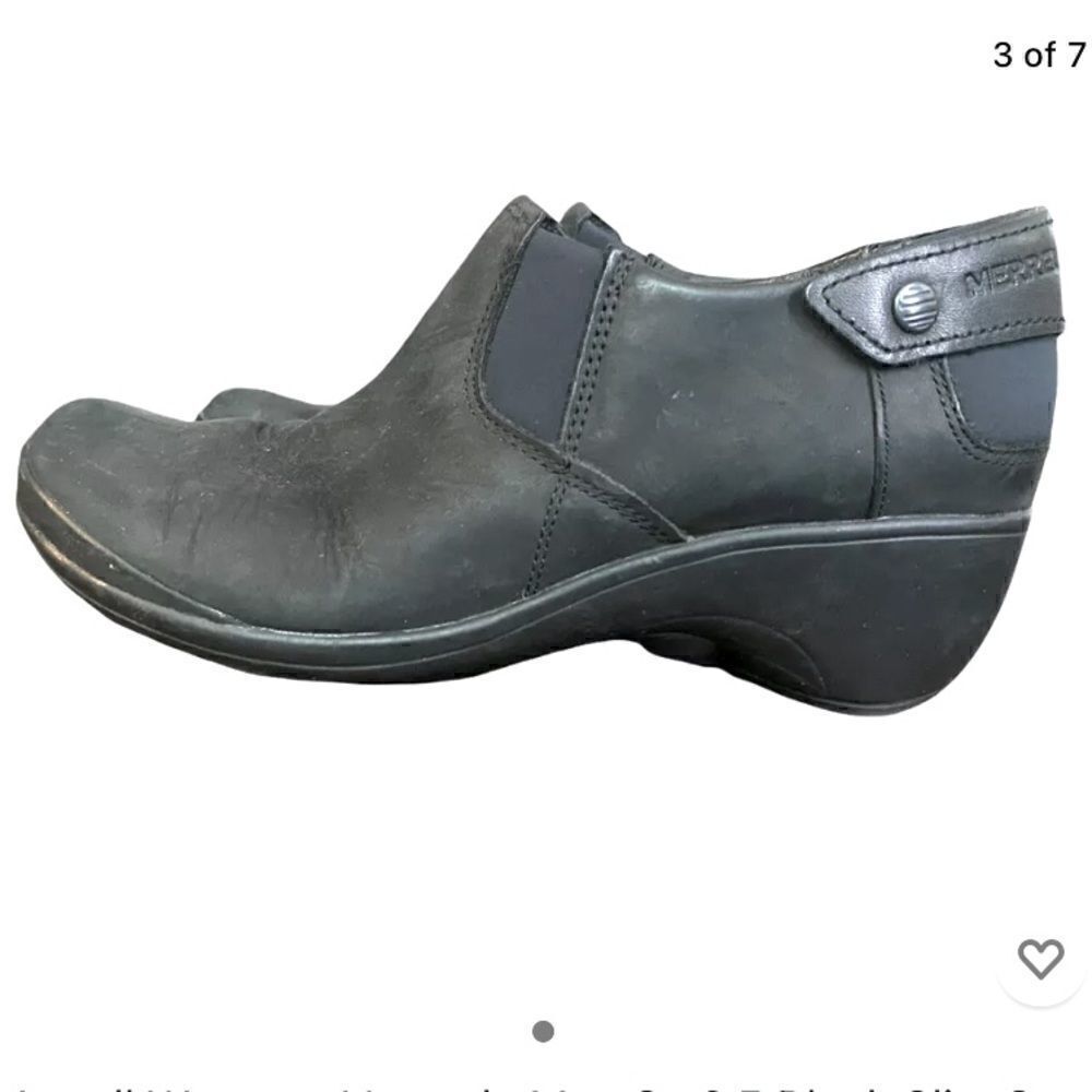 Merrell Womens Veranda Moc Sz 6.5 Black Slip-On Shoe J42492 Select Fresh Cushion